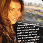 Vanessa Marcil Instagram - #FLASHBACK #WAYBACK #RomanticShit #FlashBack pic of day we got engaged. (I’m on no sleep after 11 hour drive and he drove out while on duty, to meet me on the road at 6am to make sure I was ok.) swipe 🤸🏽‍♂️