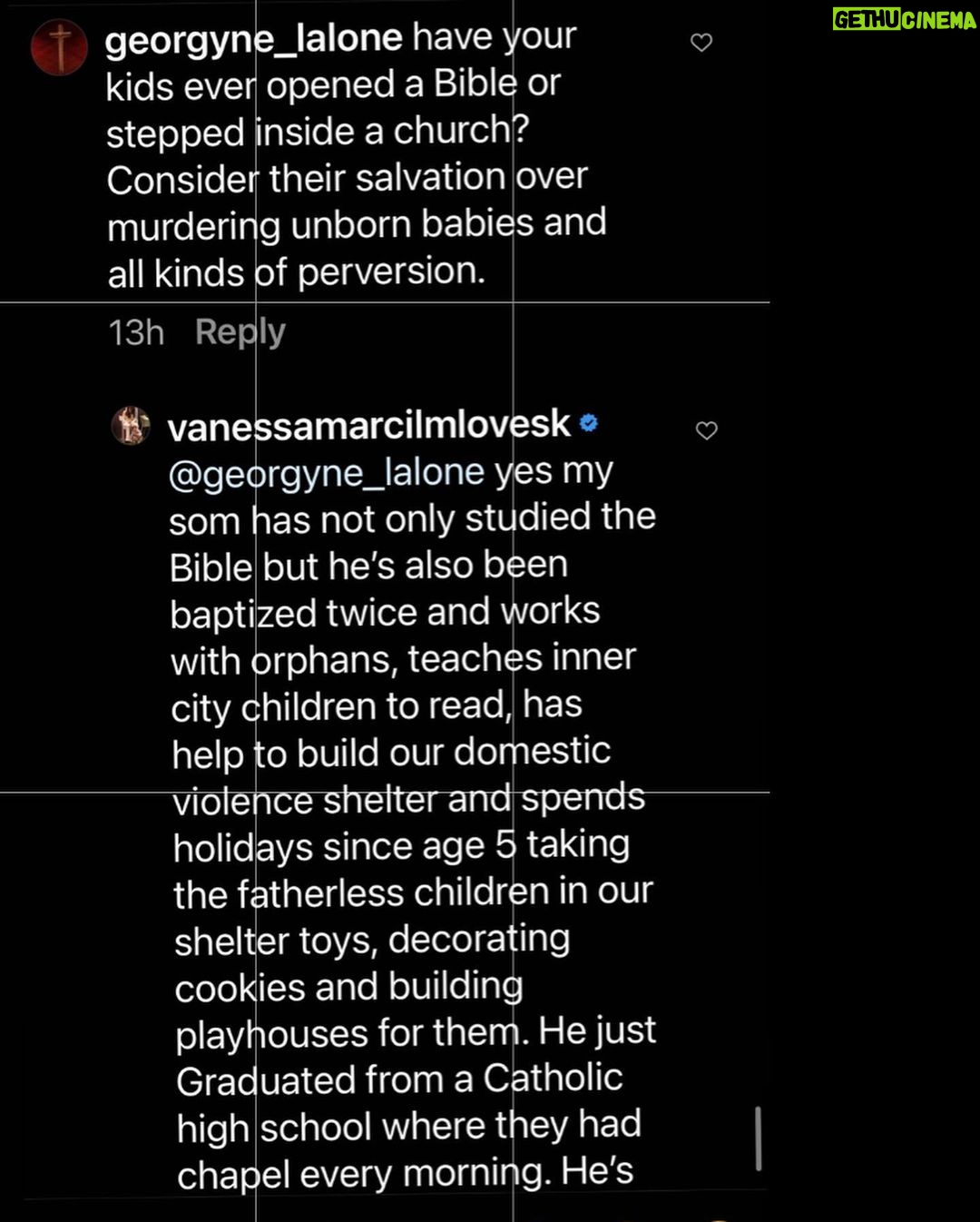 Vanessa Marcil Instagram - Even in prison they know the rules. Don’t fuck with our children. But for those of you who still have the stupidity to?…..Kass says he will put in a good word for you with God when he sees her. YOU’LL NEED IT. georgyne_lalone