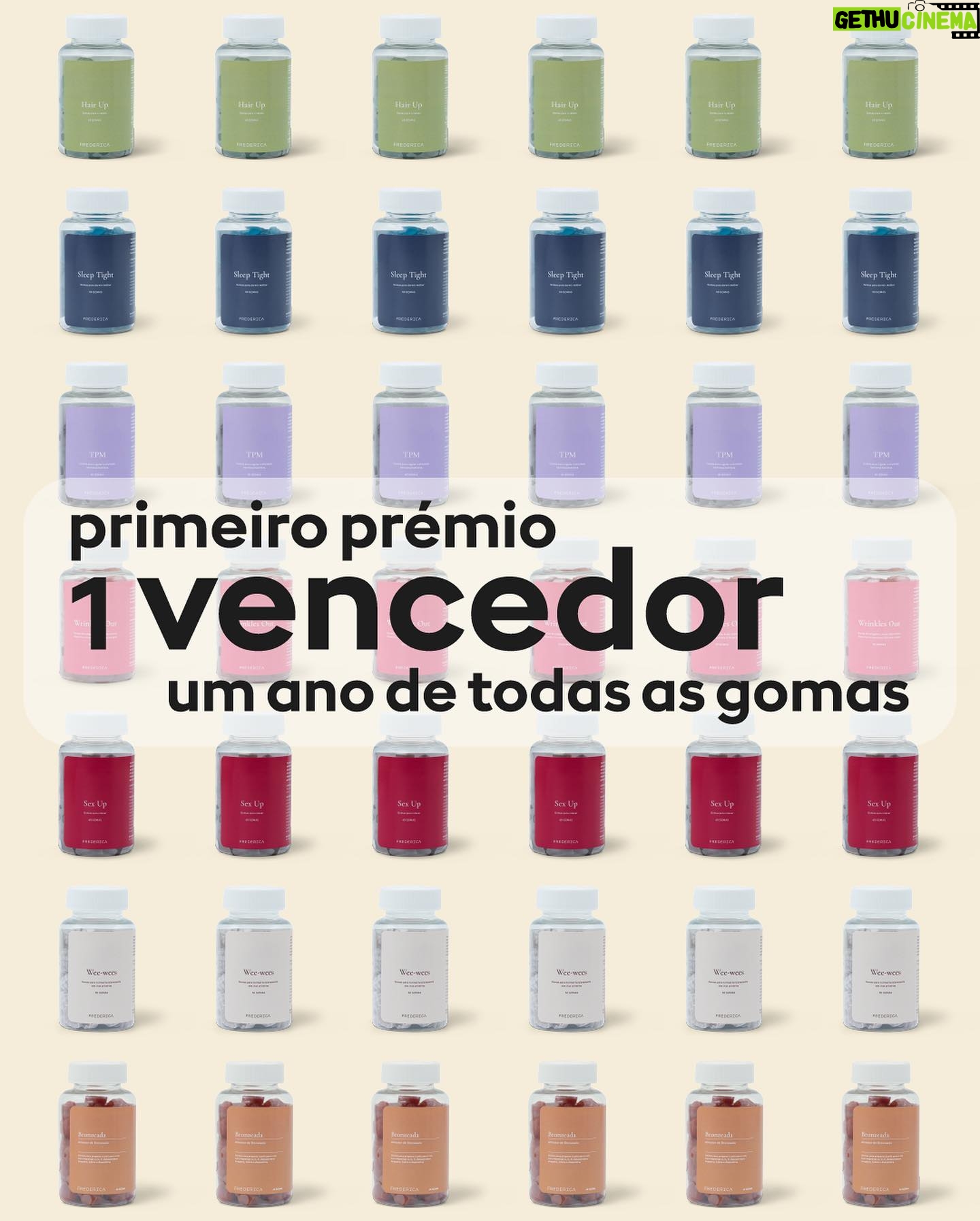 Vanessa Martins Instagram - GIVEAWAY TERMINADO!! “”Sim!!!! Vamos celebrar a Black Friday com uma mega OFERTA DE TODAS AS GOMAS durante UM ano para o 1º prémio e oferta de uma goma à escolha durante UM ano para o 2º prémio! E para 100 participantes: Descontos!!! 🥇1 VENCEDOR: Um ano de todas as gomas Frederica! 🥈3 VENCEDORES: Um ano de uma das gomas Frederica à sua escolha! 🥉100 VENCEDORES: Cupão de 30% válido até 31 de dezembro.
Para participar tem de: - Preencher o formulário (link na bio); - Seguir a @fredericalifestyle ; - Gostar desta publicação; - Identificar nos comentários 3 amigas(os). Pode participar as vezes que quiser desde que identifique pessoas diferentes; - Partilhar este post nos stories. E tu? Que gomas escolherias se ganhasses o prémio? 😍 O giveaway termina dia 27 de novembro às 23:59h e dia 28 de novembro serão anunciados os vencedores. Não se esqueça que a sua participação só é válida se preencher o formulário que está no link da nossa bio. ⚠️ Atenção a contas falsas, este giveaway é realizado apenas nesta publicação.