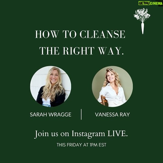 Vanessa Ray Instagram - Going live today 1pm east (10am pst) with this guru of nutrition. Sarah has helped me find ways to both enjoy food and also give my body some rests every now and then. Her approach is thoughtful and gentle… and she GLOWS like JLo sooo I’ll listen to anything she says 😂🤣😂. Hope you join us!