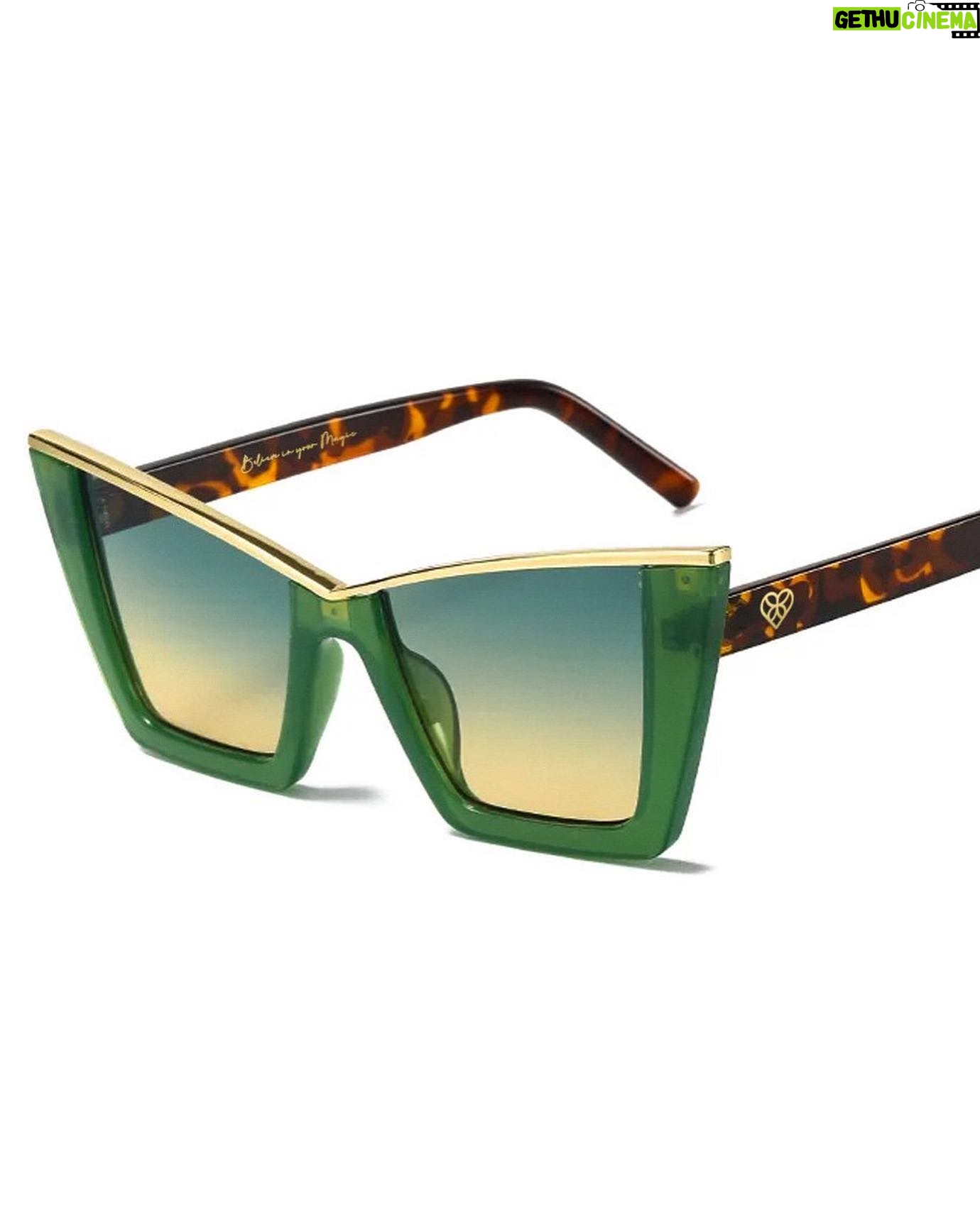 Vanessa Villela Instagram - Celestia Emerald: Green Turtoise Sunglasses💚🕶️🦋 These sunglasses exude timeless charm and grace, connecting with the stars and embracing a touch of magic🪄🦄✨✨✨✨✨✨✨ Available at VanessaVillela.com Shipping worldwide 🌍 Link in BIO