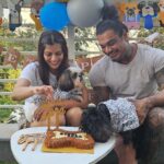 Varalaxmi Sarathkumar Instagram - Yayyyy its our birthday.. Happy birthday to both my eyes.. Gucci turned 3 on 25th march Zara turned 1 on 2nd of April Can't imagine my life without you both.. We love you very very much.. Lots of love Mummy Nick Rita Soni Happy sunday #furbabies #birthday #love #puppies #shitzu #family #celebration #sunday @soniya_sri_np @ritta1301 @varusarathkumar