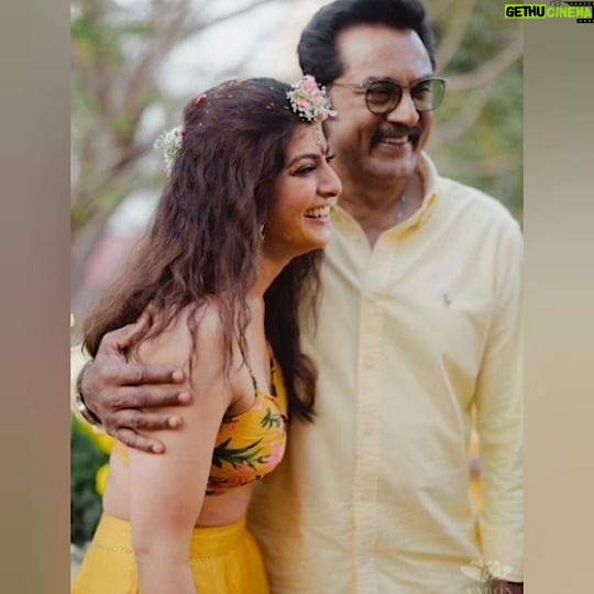 Varalaxmi Sarathkumar Instagram - My dearest Varu, this is a birthday filled with joy and happiness which takes you on a new blissful journey of your life. You have found yourself a partner so full of love and affection. Destiny with its divine powers will guide you both on a long loving journey. Happy birthday varu, may you be always blessed in your life. With lots of love Daddy @varusarathkumar #hbdvarusarathkumar #hbdvaralaxmisarathkumar