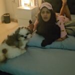 Varalaxmi Sarathkumar Instagram - How many times has this happened to you..?? The great remote control mystery.. My co-actors @guccizara_varalaxmi Have a great weekend peeps..😘😘😘 #weekendmood #weekendvibes #weekend #furbabies #puppies #home #reels #trending