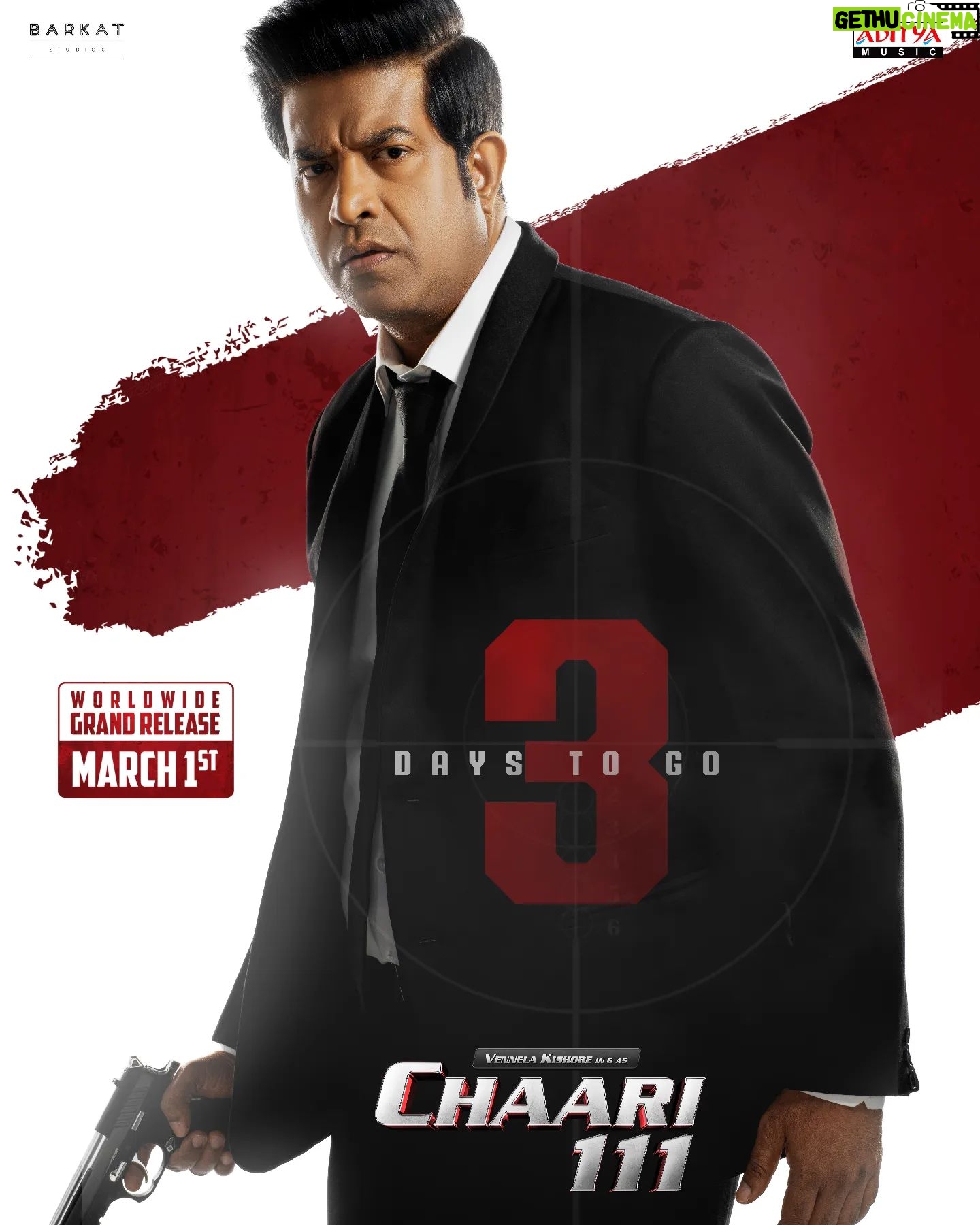 Vennela Kishore Instagram - Target locked ๐ฏ Lighting up the big screens with lots of entertainment in 3๏ธโฃDays โค๏ธ #Chaari111 ๐๐ป ๐๐ถ๐ป๐ฒ๐บ๐ฎ๐ ๐ณ๐ฟ๐ผ๐บ ๐ ๐ฎ๐ฟ๐ฐ๐ต ๐ญ๐๐! @vennelakish @samyukthaviswanathan @barkatstudios.official @brahms25 @thagubothramesh @keerthi_kumar_tg @aditi_soni_11 @simonkking @editorrichardkevin.a @kashishgrover07 @jaiganesh_mpse @balu.komiri @sneakpeek.studio @adityamusicIndia