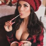 Vera Bambi Instagram - Just a happy girl with my hot chocolate and Christmas Moose buddy. His name is Steve. He definitely looks like a Steve. But you gotta say it in your lowest voice and drag out the “eve” like “Steeeve”. Then on the 24th you can wish us a Merry Christmas steeeEVE