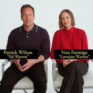 Vera Farmiga Instagram - We were a dynamic news anchor duo in another life... Repost @imax: The cast of #TheConjuring: The Devil Made Me Do It is daring you to Experience It In IMAX. Can you handle it? Reserve your seat, if you dare at TheConjuringmovie.com @thereelpatrickwilson  @theconjuring @michaelchaves
