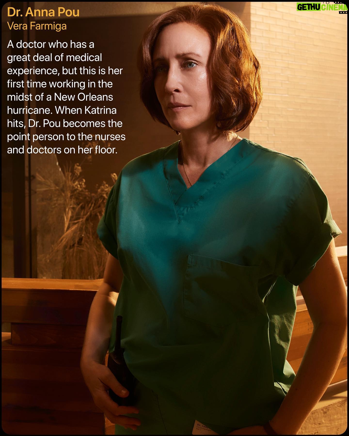 Vera Farmiga Instagram - When Hurricane Katrina hit a New Orleans hospital, it was up to those who worked there to keep things afloat. Meet the staff in #FiveDaysAtMemorial, streaming Friday on Apple TV