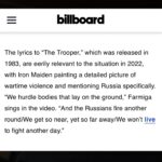 Vera Farmiga Instagram - Thanks for the @ironmaiden #TheTrooper nod, @Billboard. Lovers of life and liberty, Ukrainians are the bravest souls. They will defend their land, identity, culture, language, and freedom to the death, without regret or fear. And we each should help them every way we can. See link in bio. 🇺🇦  #SlavaUkraini #HeroyamSlava #СлаваУкраїні! #Героямслава! #GloryToUkraine #GloryToTheHeroes #UnitedwithUkraine #IStandWithUkraine @rockacademyofficial @scottianthrax @jbirdbowman @mvisconti @chefbrian1975 @bingsyc @mommytoluc #leslieleseur @herpetologist_fynn @revelyoungartandmusic #🇺🇦