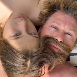 Vera Farmiga Instagram - Ol’ sexy chest Hawkey.  We love you and love pressing up to your golden heart.  Happy Father’s day to a father who’s a happy one!