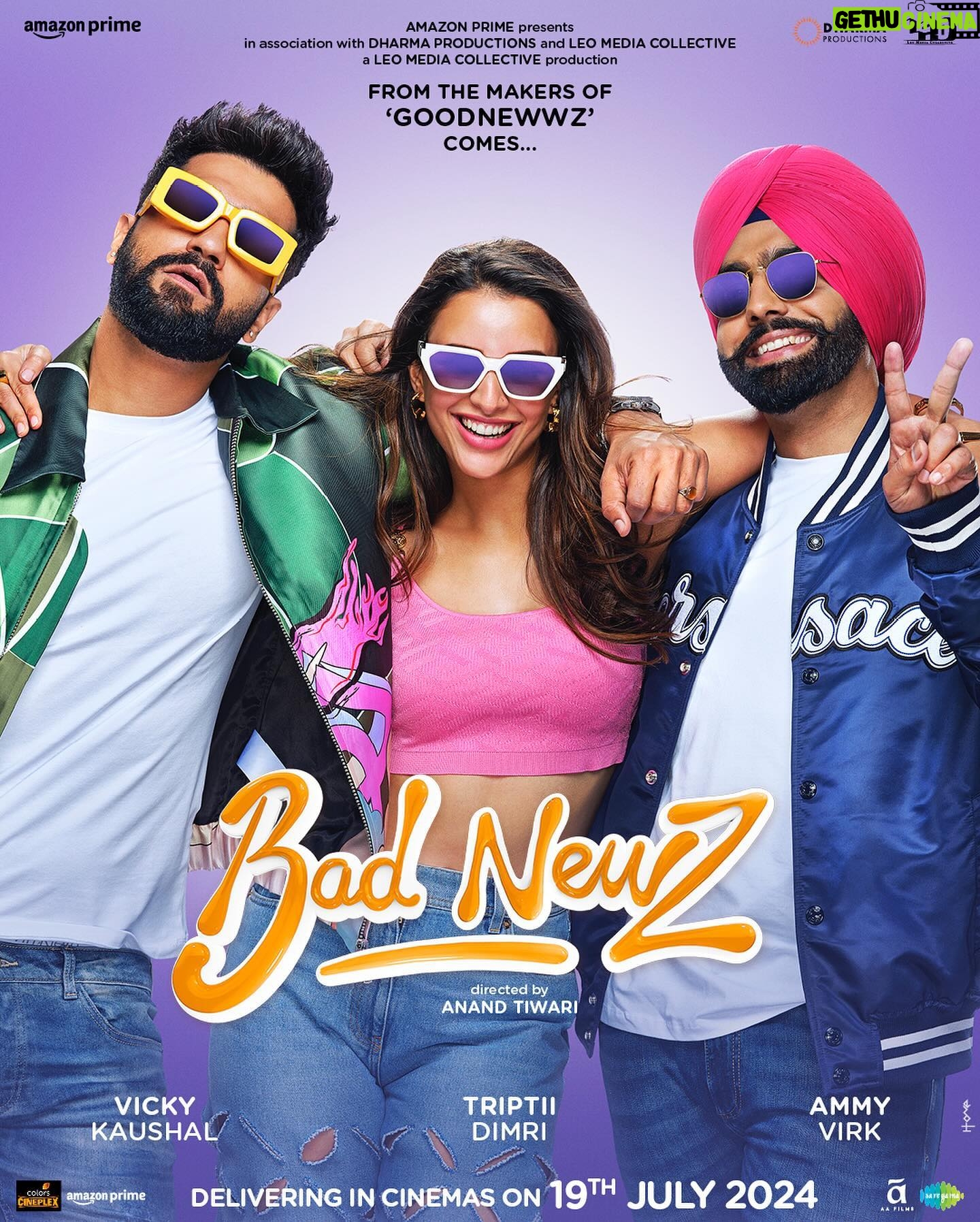 Vicky Kaushal Instagram - Bringing in the only good news this Monday...and it’s #BadNewz!🥳 Expect the unexpected filled with masti, mazaa aur bohot saara confusion! In cinemas on 19th July 2024! @karanjohar @apoorva1972 @bindraamritpal @anandntiwari @somenmishra @dimplemathias @tripti_dimri @ammyvirk @nehadhupia @_ishita_moitra_ @dudeja_sahaab @primevideoin @dharmamovies @leomediacollective @aafilms.official @saregama_official