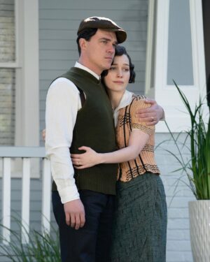 Victoria Pedretti Instagram - Now introducing — #FinnWittrock and #VictoriaPedretti as ORIGIN's August Landmesser and Irma Eckler.

When Nazi Germany denied their freedom to love, August and Irma defied all laws and continued their relationship. Swipe to see behind-the-scenes photos of Finn and Victoria's portrayals of the real-life German couple in #AvaDuVernay's ORIGIN.

#ORIGINMovie opens in theaters January 19. Get tickets at originfilm.com via the link in bio.