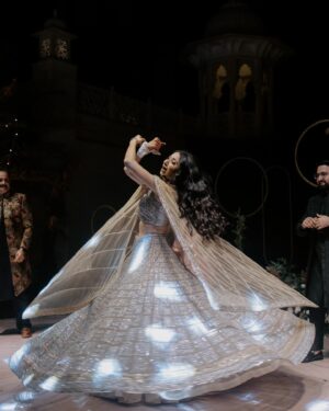 Vrushika Mehta Instagram - The magic of dance and love at our sangeet! 💖✨ Finding that perfect someone who can match my vibe and also dance to SRK songs like a dream made the day even more special. ❤ Grateful to everyone who poured their heart, soul, and dance moves, turning our day into a beautiful memory. Thank you for making it truly magical! 🌟💃
.
Captured by: @smaryafilms 
Wearing: @asopalav 
Designed & Managed by: @faith13_events 
#rabhdivrushyy #sangeet
