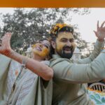 Vrushika Mehta Instagram - Under the Tuscan sun of love, surrounded by the warmth of family and friends, we painted our journey in shades of joy at our Italian-themed Haldi ceremony. 💛✨ Blessed with love, laughter, and countless memories. ❤ . Captured by: @smaryafilms Jewellery: @houseofdoro Designed & Managed by: @faith13_events #rabhdivrushyy #haldi