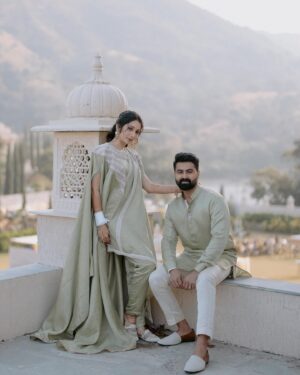 Vrushika Mehta Instagram - Under the Tuscan sun of love, surrounded by the warmth of family and friends, we painted our journey in shades of joy at our Italian-themed Haldi ceremony. 💛✨ Blessed with love, laughter, and countless memories. ❤
.
Captured by: @smaryafilms 
Jewellery: @houseofdoro 
Designed & Managed by: @faith13_events 
#rabhdivrushyy #haldi