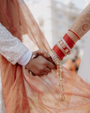 Vrushika Mehta Instagram - With the warmth of family, the laughter of friends, and blessings all around, we found our home in one another's hearts. Saying 'yes' became a promise for a lifetime. 🧿♾️ 
.
Captured by: @smaryafilms 
Wearing: @asopalav 
Jewellery: @paldzigns.jewel 
Design & Management: @faith13_events 
Kaleera: @beabhika 
#rabhdivrushyy #wedding