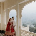 Vrushika Mehta Instagram - Picking the red lehenga wasn't just a choice; it was like making a dream come true. Everything worked out exactly how I wanted! Thank you @asopalav ❤️ And how can I forget the traditional yet elegant veil made by my mom and @_usha_maurya aunty ❤️ Captured by: @smaryafilms Jewellery: @paldzigns.jewel #rabhdivrushyy #wedding
