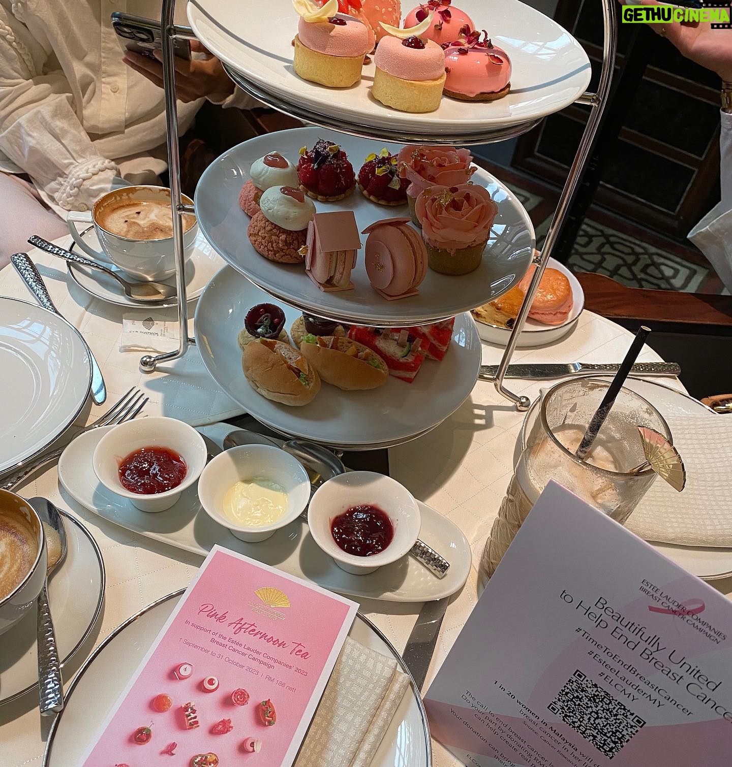 Wan Sharmila Instagram - An afternoon hi-tea with Estee Lauder in conjunction with Breast Cancer Awareness πποΈ @esteelaudermy @mo_kualalumpur #elcm #esteelaudermy #timetoendbreastcancer #pinkoctober #pinkafternoontea