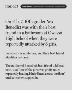 Wanda Sykes Instagram - No child (and no one) should experience this. #NexBenedict should be alive today. This is heartbreaking, and outrageous. Confused why the supervisors who were there to protect ALL students could not extend grace in protecting them. It’s been 25 years since Matthew Shepherd. I will continue saying we must protect trans kids. 

h/t @erininthemorning / @impact