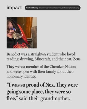 Wanda Sykes Instagram - No child (and no one) should experience this. #NexBenedict should be alive today. This is heartbreaking, and outrageous. Confused why the supervisors who were there to protect ALL students could not extend grace in protecting them. It’s been 25 years since Matthew Shepherd. I will continue saying we must protect trans kids. 

h/t @erininthemorning / @impact