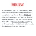 Wanda Sykes Instagram - Had #TheLastLaugh with @thedailybeast. Listen to our chat 🔗 up top☝🏾 #imanentertainer #pleaseandthankyou