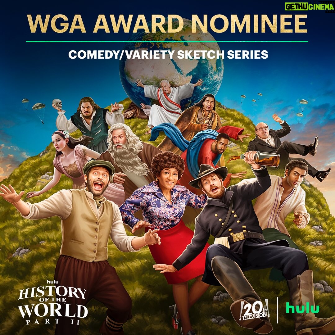 Wanda Sykes Instagram - @HistoryOfTheWorld part 2 was nominated for Best Comedy/Variety Sketch Series by the WGA! Congrats to our incredible cast and crew. Huge thank you to everyone who enjoyed it and of course, Mel Brooks. @wgawest @wgaeast