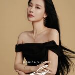 Wang Feifei Instagram - 女性力量，如同月亮，柔中带刚，自有平衡。和我一起戴上@Monica Vinader X 王霏霏联名系列，做自己❤️爱自己 Introducing my first collaboration with @monicavinader Inspired by a profound affinity with the moon – a symbol of feminine strength and energy – we came together to create 12 celestial styles.