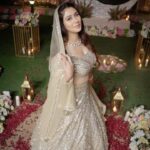 Warina Hussain Instagram - walking into my forever 😜 in @neerusindia thank you for the outfit ✨ 💎💍 by @silverplazaorignal #chandnibaby #reelsindia #lehenga #bride