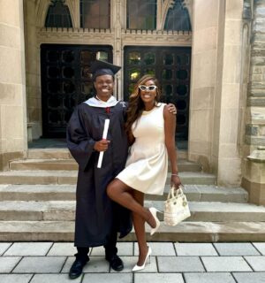 Wendy Osefo Instagram - It’s a GRADUATE!! Congrats to the baby of the family— my little brother Jordan on graduating from college! I remember holding you in my arms when I moved into my college dorm and now, here you are graduating from the same college 🥹. I am so so proud of you!! Can’t wait to see what you accomplish next 🎉👨🏾‍🎓 #ClassOf2024 #TempleUniversity 

… Also, shout out to my Mama. Who made education a priority in our household. You did it Mom, all your kids are college graduates 🎓🎉