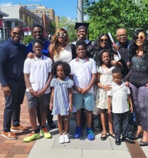 Wendy Osefo Instagram - It’s a GRADUATE!! Congrats to the baby of the family— my little brother Jordan on graduating from college! I remember holding you in my arms when I moved into my college dorm and now, here you are graduating from the same college 🥹. I am so so proud of you!! Can’t wait to see what you accomplish next 🎉👨🏾‍🎓 #ClassOf2024 #TempleUniversity 

… Also, shout out to my Mama. Who made education a priority in our household. You did it Mom, all your kids are college graduates 🎓🎉