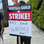 Wendy Raquel Robinson Instagram - #POW #POW #POW a writer wrote those words. #WGAStrong loved seeing the solidarity of all these wonderful artist. #WE are stronger in numbers 💕✨ #PowPowPowPayYourWritersNOW