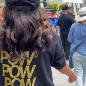 Wendy Raquel Robinson Instagram - #POW #POW #POW a writer wrote those words. #WGAStrong loved seeing the solidarity of all these wonderful artist. #WE are stronger in numbers 💕✨ #PowPowPowPayYourWritersNOW