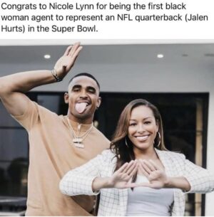 Wendy Raquel Robinson Instagram - Cheers to the real #TashaMack! Sending @agentnicolelynn love, light and a #PowPowPow👸🏽👏🏾👏🏾👏🏾 #GoEagles✅#jalenhurts
