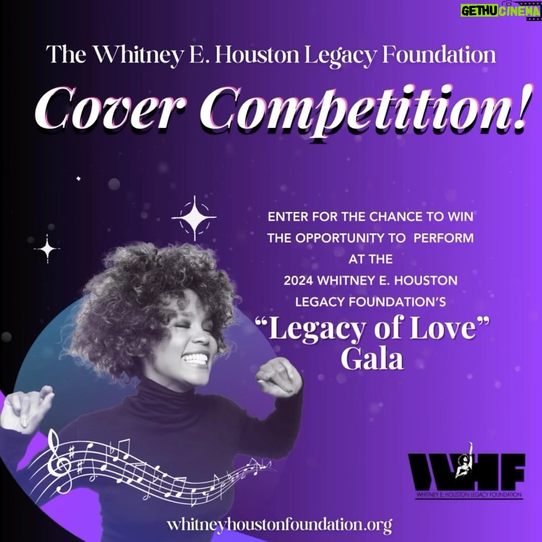 Whitney Houston Instagram - THERE’S STILL TIME TO ENTER 🎙🚨 Enter for a Chance to Perform at the 2024 Whitney E. Houston Foundation “Legacy of Love Gala” Submit a 2-minute video singing your favorite Whitney song! One winner will be selected by the Whitney E. Houston Legacy Foundation to perform the song at the 2024 “Legacy of Love Gala.” Click the link in bio to enter or visit whitneyhoustonfoundation.org All submissions must be received by May 31, 2024
