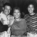 Whitney Houston Instagram - Happy heavenly birthday to Aretha Franklin! 🕊️ Here she’s pictured alongside Whitney and producer Narada Michael Walden.