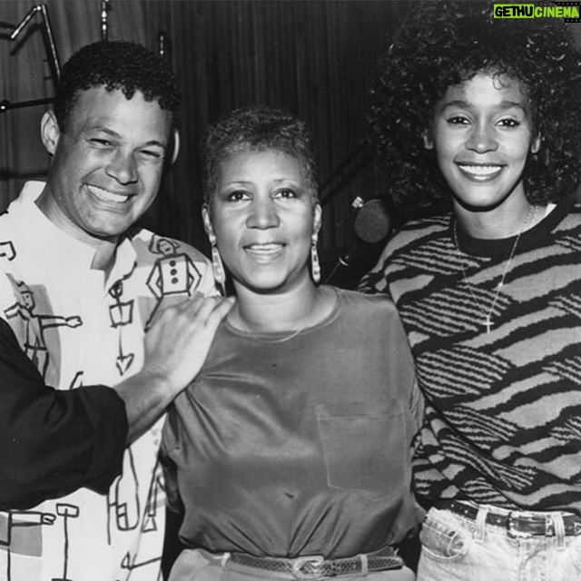 Whitney Houston Instagram - Happy heavenly birthday to Aretha Franklin! 🕊️ Here she’s pictured alongside Whitney and producer Narada Michael Walden.