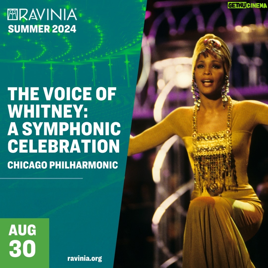 Whitney Houston Instagram - Repost @raviniafestival: π€ Big Announcement: Immerse yourself in the unparalleled legacy of Whitney Houston with 'The Voice of Whitney: A Symphonic Celebration' premiering at Ravinia on August 30! Experience her iconic hits like never before, backed by the @chicagophilharmonic in an evening of pure musical magic. Tickets go on sale April 24 β link in bio. Don't miss this incredible tribute to one of the greatest singers of all time! @mpathouston @parkavenueartists @primarywave