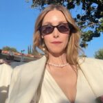 Whitney Port Instagram – Very into this @rodarte pink flower these days. What do you think? Do we love? Pinned it on for a lovely dinner with @jfedla @elcabmember 🌸