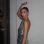 Whitney Port Instagram - Felt like a disco queen in my @lapointe outfit 🪩 I was supposed to go to the @pradabeauty party but was too naushxausted (Timmy made that word up, so now it’s my go to because it explains my life too much of the time)