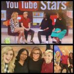 Whoopi Goldberg Instagram – Celebrating 10 years with @YouTube superstars @myharto & @gracehelbig and cohost @cristela9  on the @abctheview #google #rollinwithwhoopi #youtube #WHOOPI #whoopigoldberg
