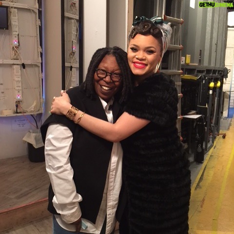 Whoopi Goldberg Instagram - With the wonderful and talented Andra Day on today's show. Have a great day!!!