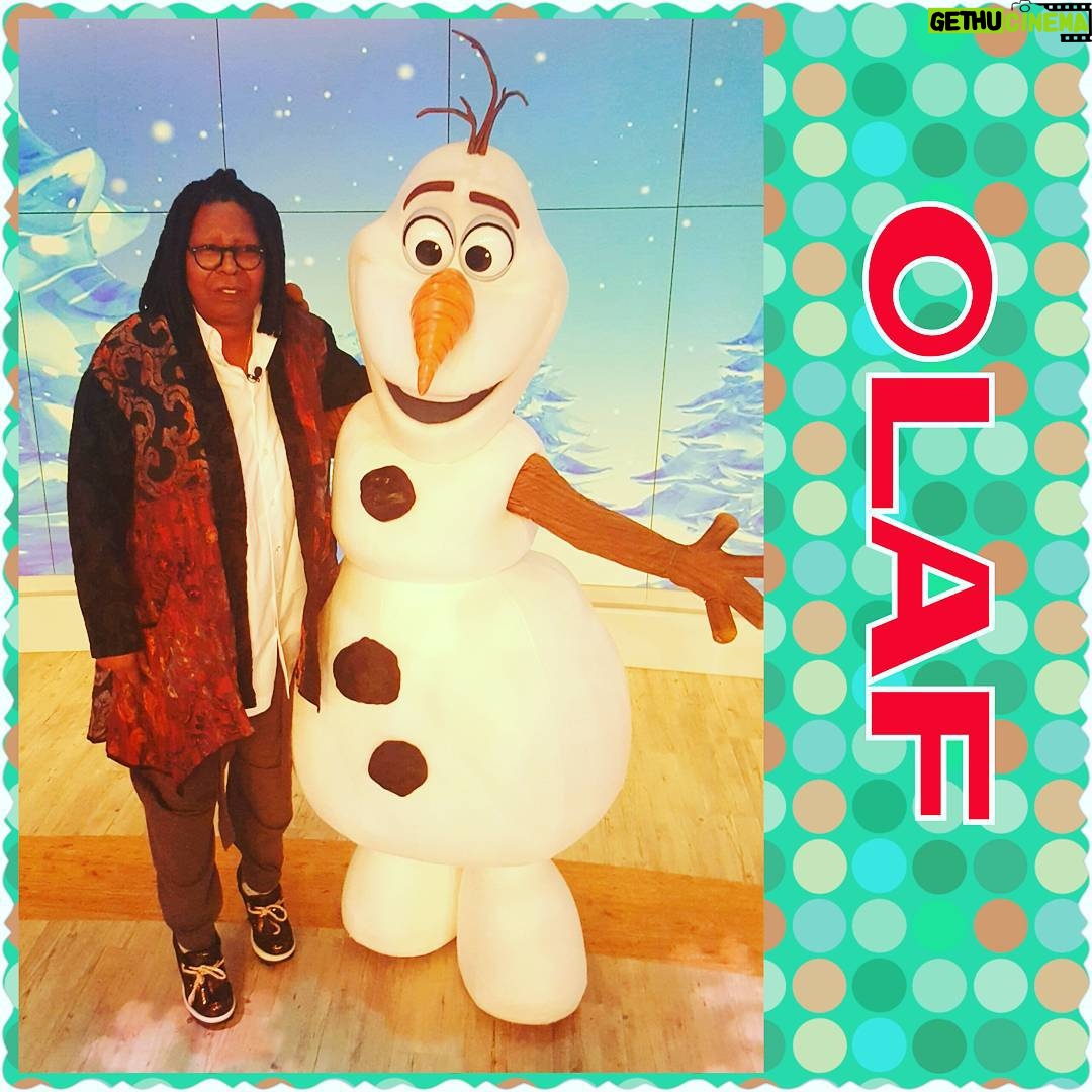 Whoopi Goldberg Instagram - This is one cool cat!! #olaf #olafthesnowman #frozen #whoopi #whoopigoldberg #disney