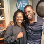 Whoopi Goldberg Instagram – Today with the handsome and talented #NJ ‘s own  #DerekLuke #power #sparkle #baggageclaim #antwonfisher #dreamgirls #captainamerica #empire
