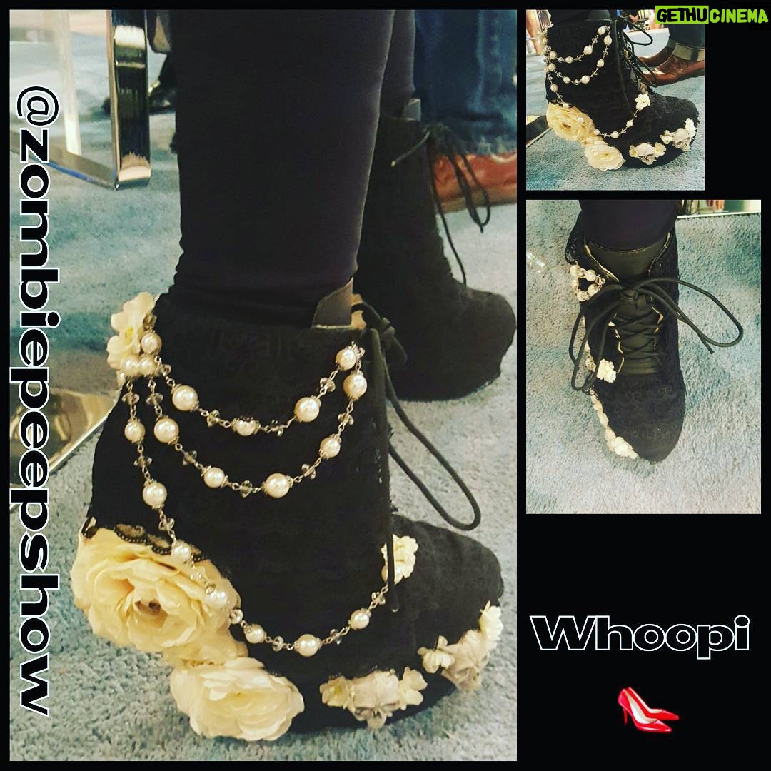 Whoopi Goldberg Instagram - Today's shoes by @zombiepeepshow #zombiepeepshow #whoopi #whoopigoldberg #shoes #funshoes