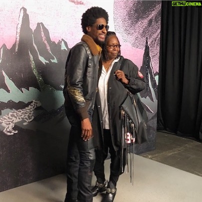 Whoopi Goldberg Instagram - With @jonbatiste My new @coach bag. The show was stunning and beautiful. I would wear everything. Wait until you see their shoes!!