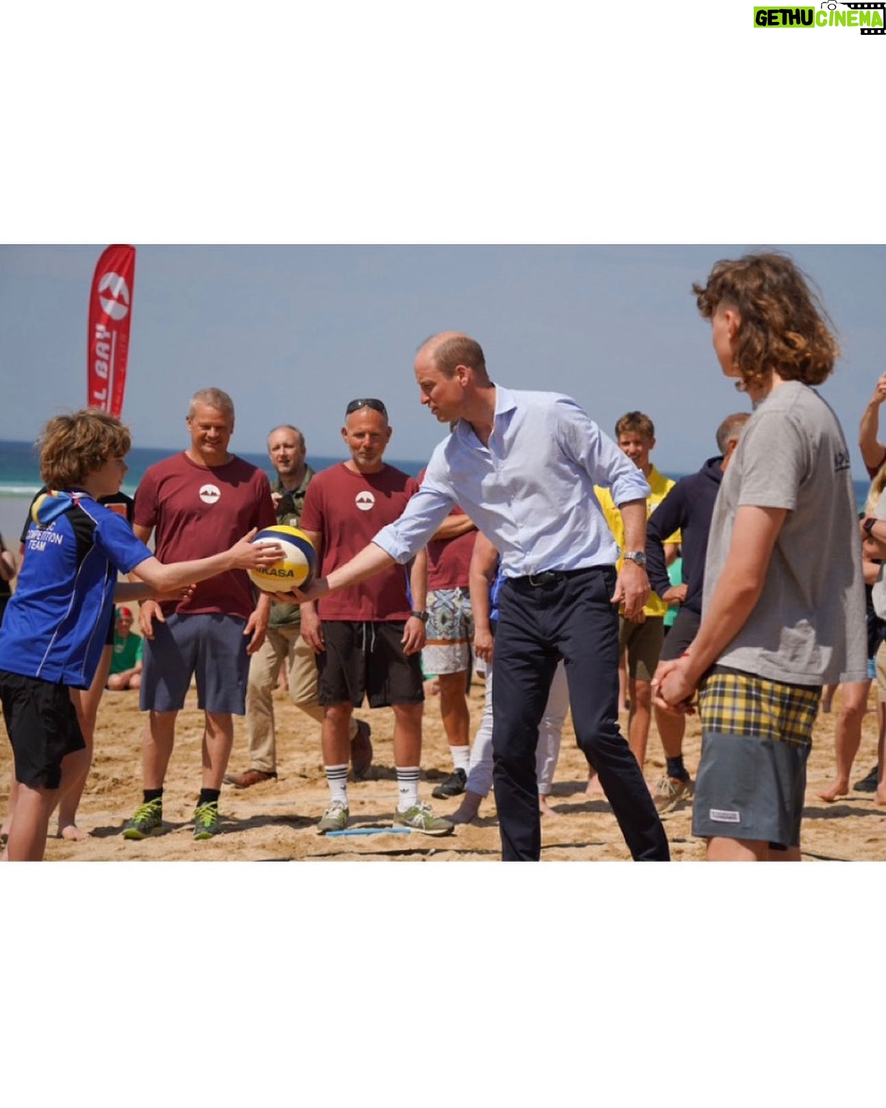William, Prince of Wales Instagram - A brilliant afternoon at Fistral Beach meeting some of the people dedicated to keeping our shores safe this summer 🌊