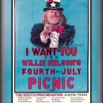 Willie Nelson Instagram - A look back at a few of the notable 4th of July Picnic posters throughout the years! Less than a month out from Willie's Annual 4th of July Picnic... Get your tickets at the link in bio 🇺🇸