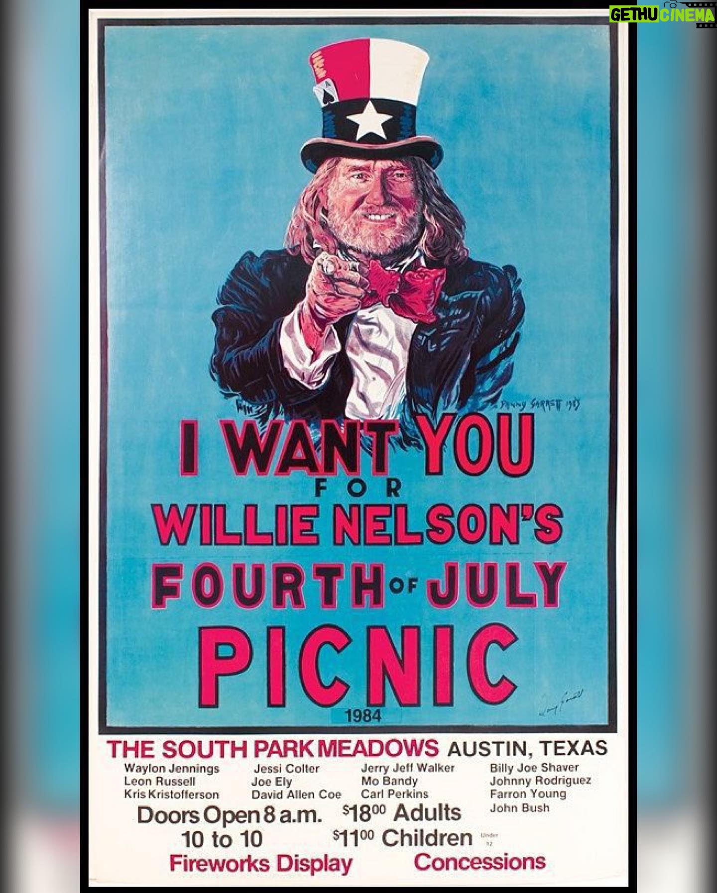 Willie Nelson Instagram - A look back at a few of the notable 4th of July Picnic posters throughout the years! Less than a month out from Willie's Annual 4th of July Picnic... Get your tickets at the link in bio 🇺🇸