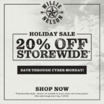 Willie Nelson Instagram – Happy #BlackFriday! Shop 20% off in the online store from now through Cyber Monday at willienelson.com. Link in bio!