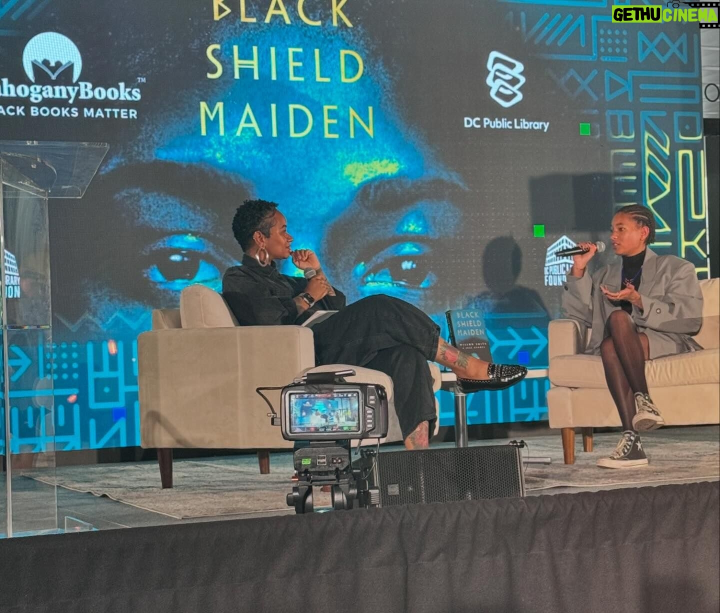 Willow Smith Instagram - Thank you @willowsmith for making time to share space with us here in DC at MahoganyBooks last night. The conversation between you and @alex_elle was heartwarming, funny, compassionate, and inspiring . So many of us are thrilled to step into the pages of your debut historical fiction novel, Black Shield Maiden, congratulations, let’s go! “I put my soul on the page, whatever you are doing with your life... I put my soul in that song, I put my soul in the plate of food I made. Whatever it is.... That’s it. That’s the place we are all searching for.” -Willow Smith Oh, and also loved hearing one of your favorite Black books is by #OctaviaButler. See last slide for exact title y’all :) Shoutout to @dcpubliclibrary @lovedclibrary for saying yes to partnering with us and to our forever DJ @roots_tonic for getting it lit at the library for us. Community. Conversations. Connections. Always. 🖤 #MahoganyBooks #blackbooksmatter #willowsmith #alexelle #BlackShieldMaiden